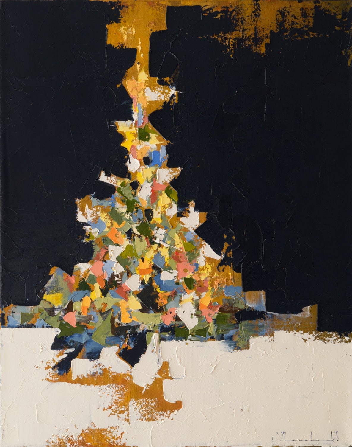 Christmas Tree Oil Painting on Canvas by John Shanabrook 16