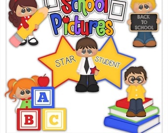 Back to School Picture Day 1 Clipart (Digital Zip Download)