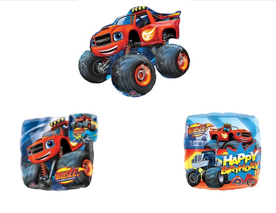 3 piece Blaze Monster Trucks Balloons by sweetcreationsparty