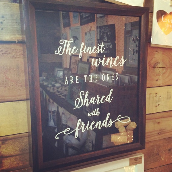 for wine corks holder Frame Wine 11x14 Cork pixelsandwood Quote by Etsy with Holder on