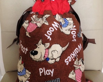 Dog Treat Bag, Dog Treat Pouch, Dog Walkers Bag, Dog Walkers Pouch, Dog Drawstring Bag, Dog Drawstring Pouch, Dog Lovers Bag,