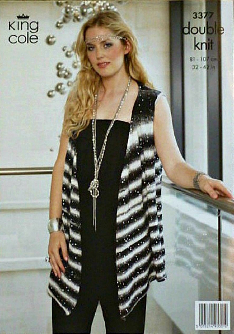 Womens Knitting Pattern K3377 Ladies Sleeveless Long ...