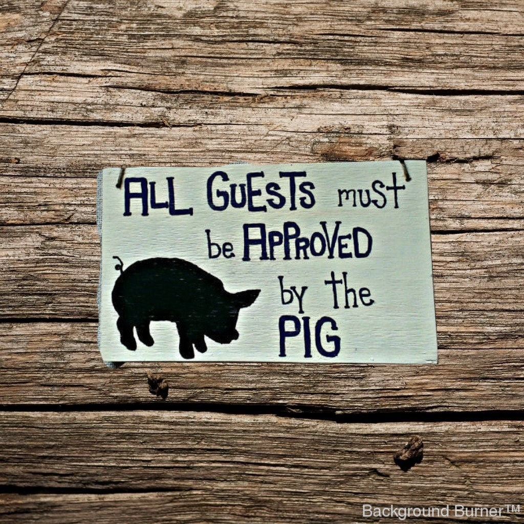 Farm Pig sign country life sign handmade pig sign custom
