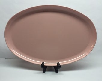 Vintage Pink Melamine, Tray and Platter, Kitchen and Dining, Serving Platter Oval Melamine Genuine Melamine ,Spaulding Ware Tray ,