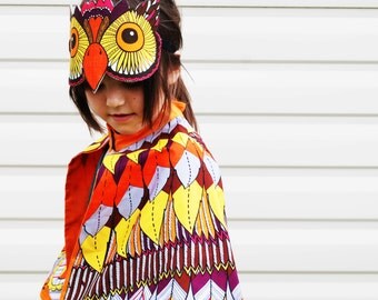Wise Owl cape and mask fancy dress