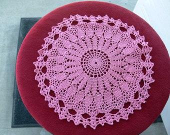pink Doilies - Handmade Item