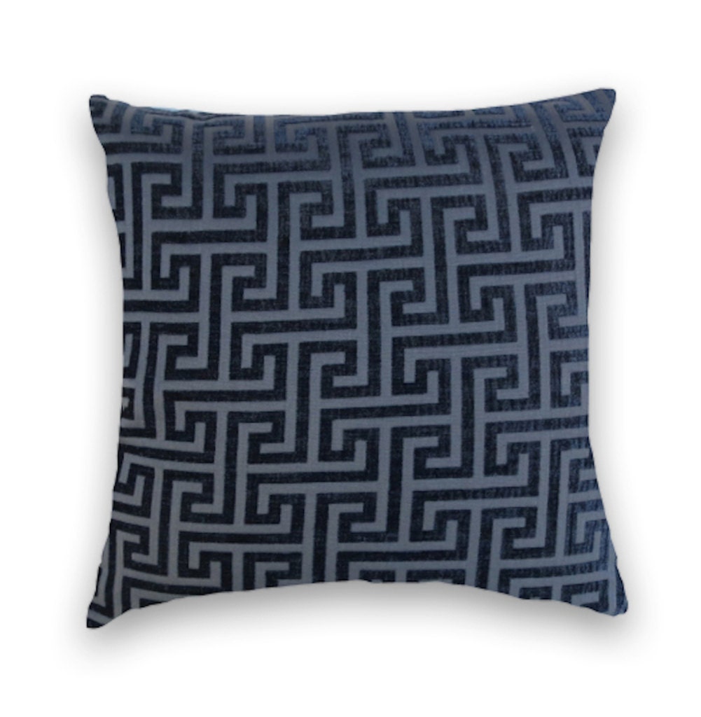 Midnight Blue Velvet Pillow Cover 18x18 or 20x20 or 22x22