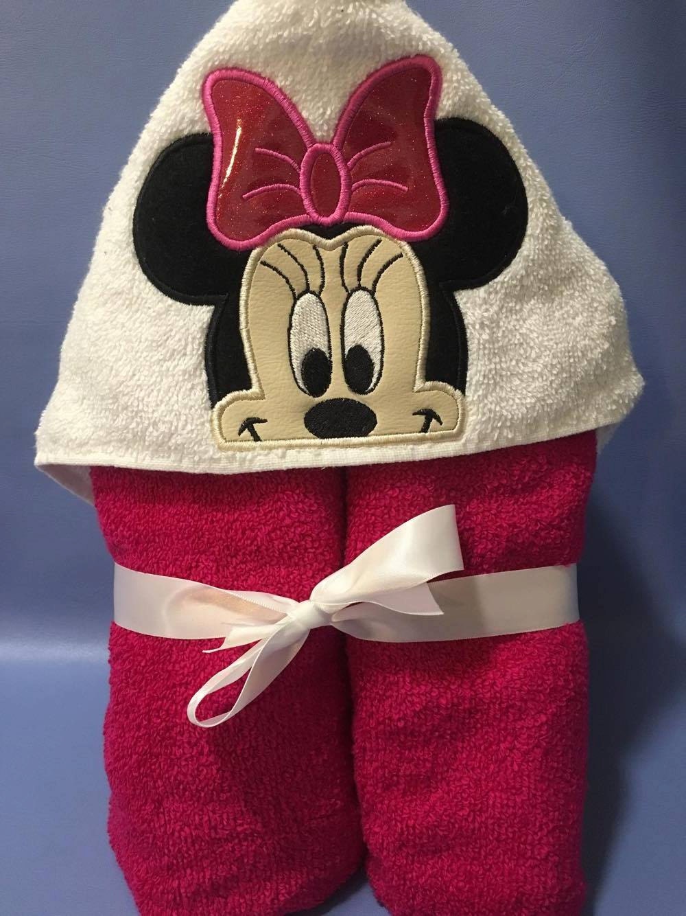 Minie Hooded Towel In the hoop design digital instant download
