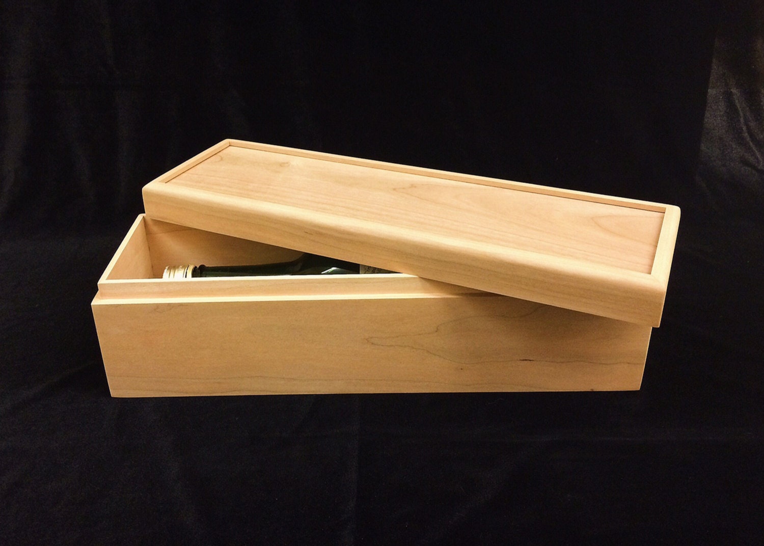 Unfinished Wooden Wine Box Holds 1 Bottle of Wineunfinished