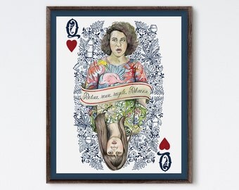Two Queens - Broad City Painting - Broad City Portrait - Abbi Jacobson - Ilana Glazer - Broad City Portrait - Playing Card - Pop Culture Art