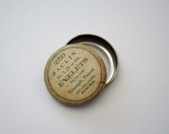 Vintage Collectible Storage Tin - 250 Jaclin Eyelets Collectible Tin Container