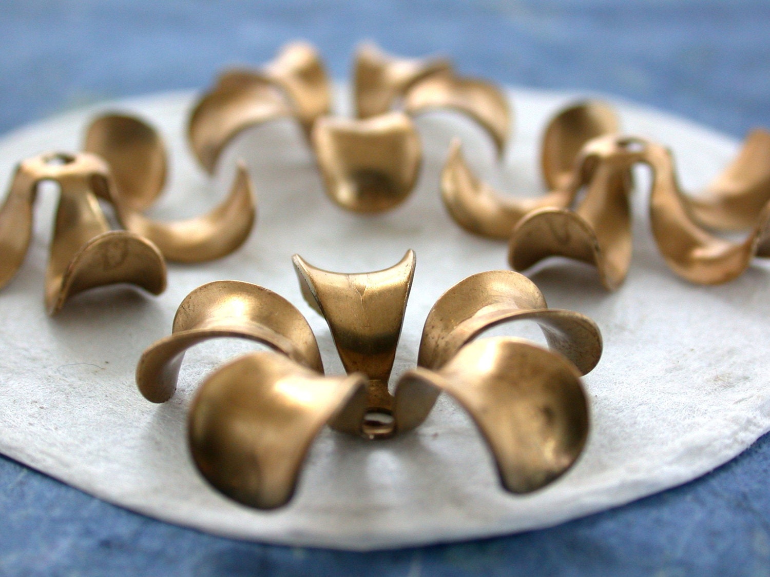 Raw Brass Stampings Metal Stamped Flowers Brass Flower