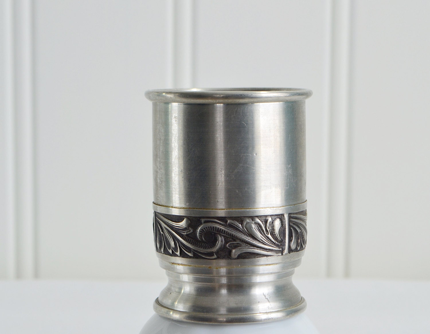 Pewter drinking cup vintage Norwegian punch cup