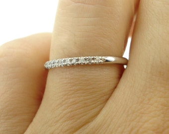 1/3 Eternity Diamond Band, Diamond Wedding Band, 14K Diamond Ring, Wedding Band Womens, Engagement Ring, Bridal Ring, Fast Free Shipping