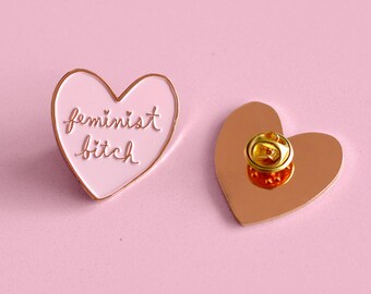Feminist Bitch soft enamel lapel pin