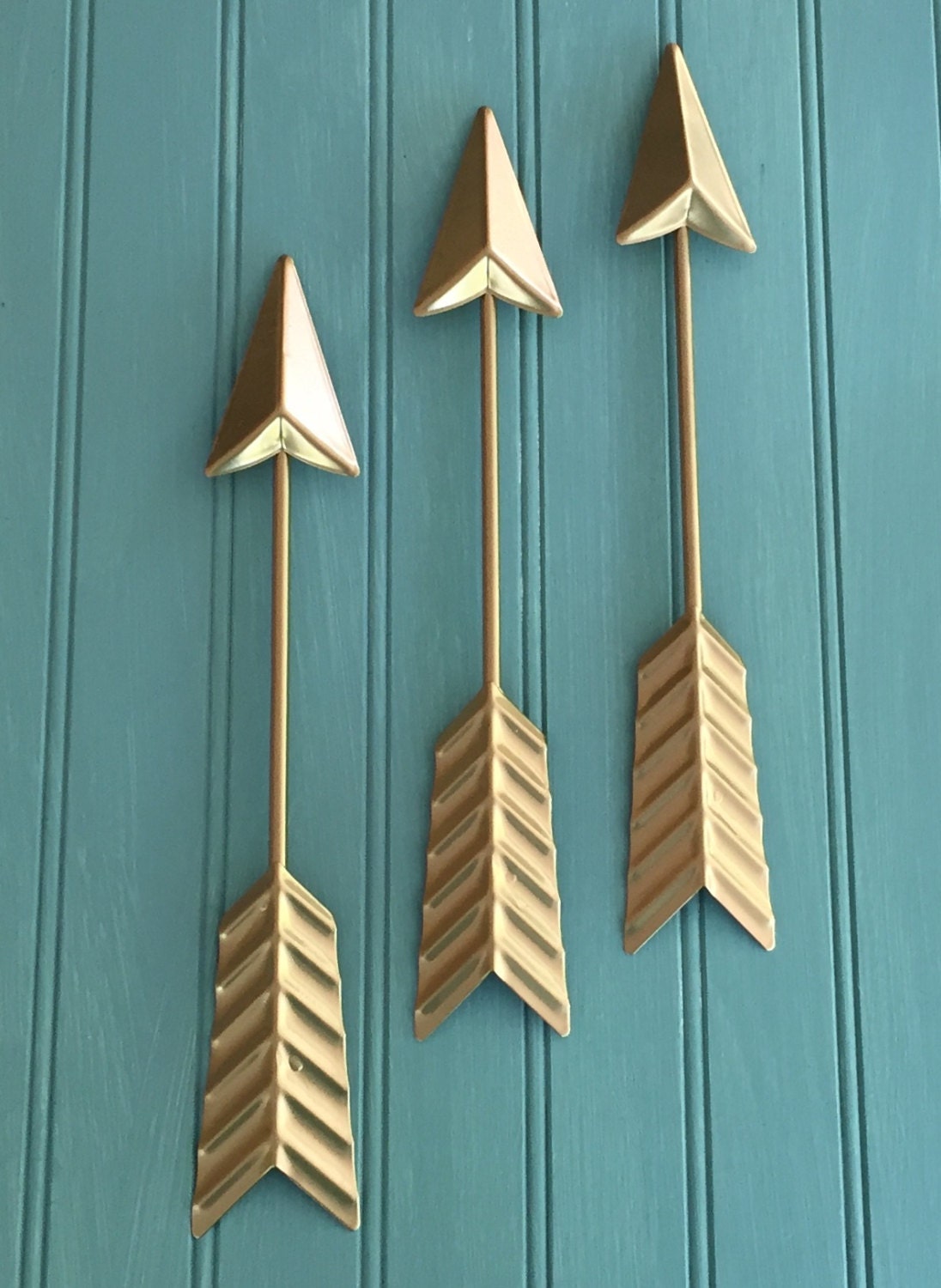 Gold Wall Arrow /Set of 3 Arrow Wall Decoration / Arrow Decor