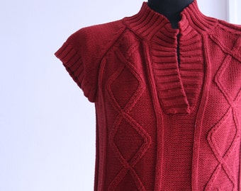 SALE / Vintage 1980s red Sweater, Women sweater