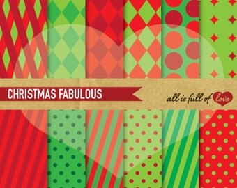 XMAS Scrapbooking Paper Pack VINTAGE Background Patterns