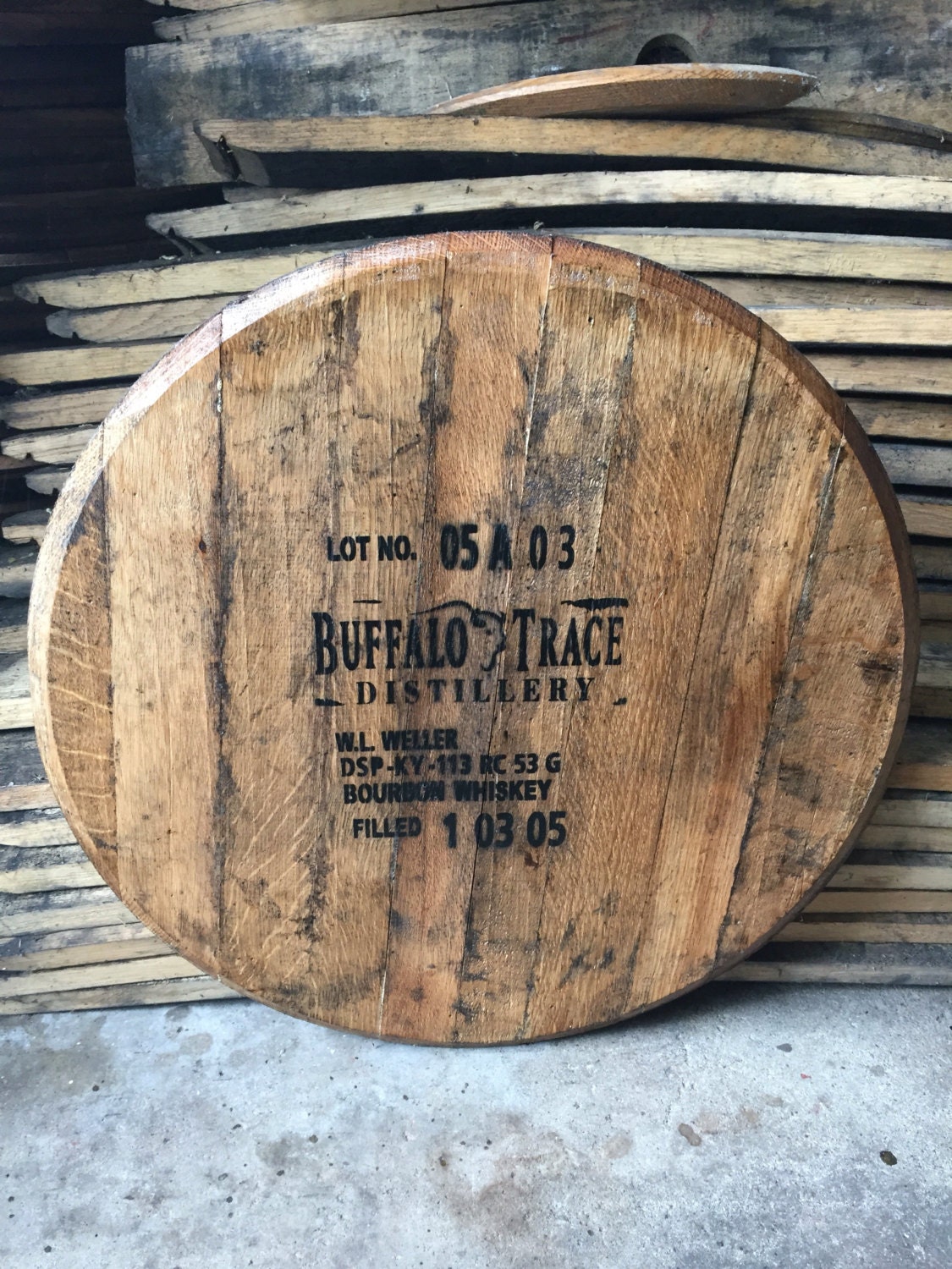 Buffalo Trace Bourbon Whiskey Barrel Head