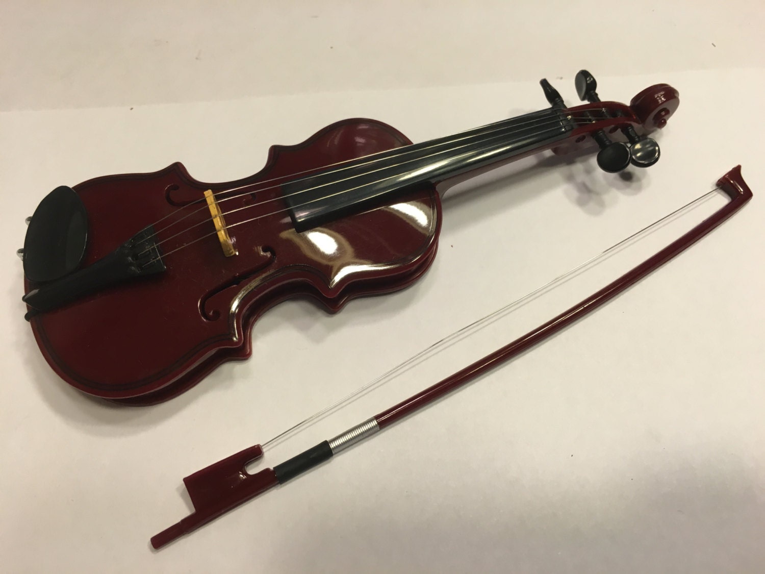 vintage plastic mini violin 6 inch AA3 by petrascrafts64 on Etsy