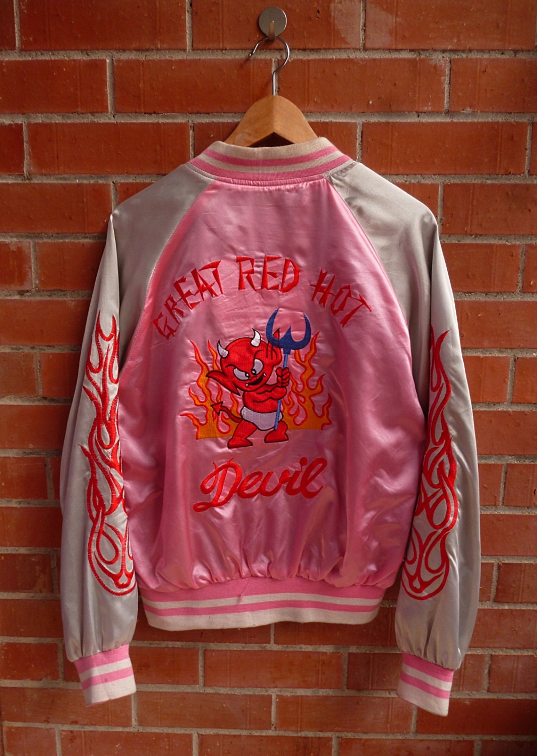 Vintage Great Red Hot Devil Tedman Japan Yokosuka emboidered