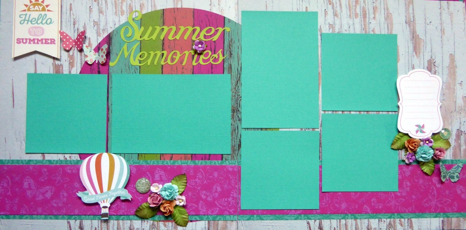 Double page 12 x 12 scrapbook layout kit Summer by MatScraps