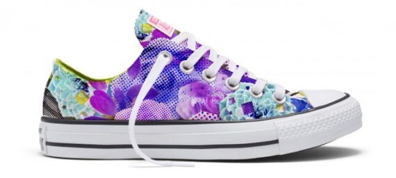 converse purple floral
