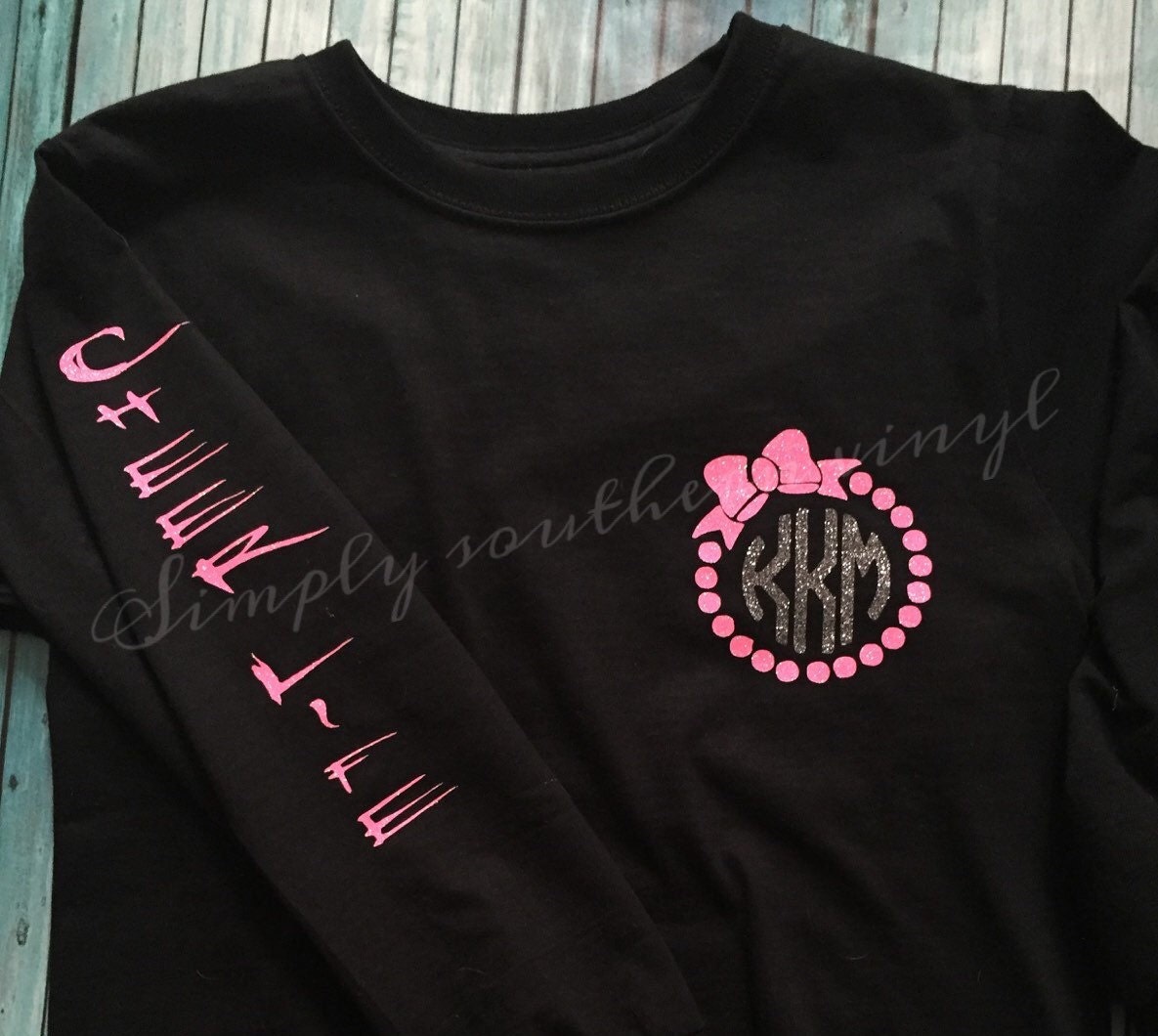 Personalized monogrm cheer shirt / Cheer by SimplySouthernVinylB