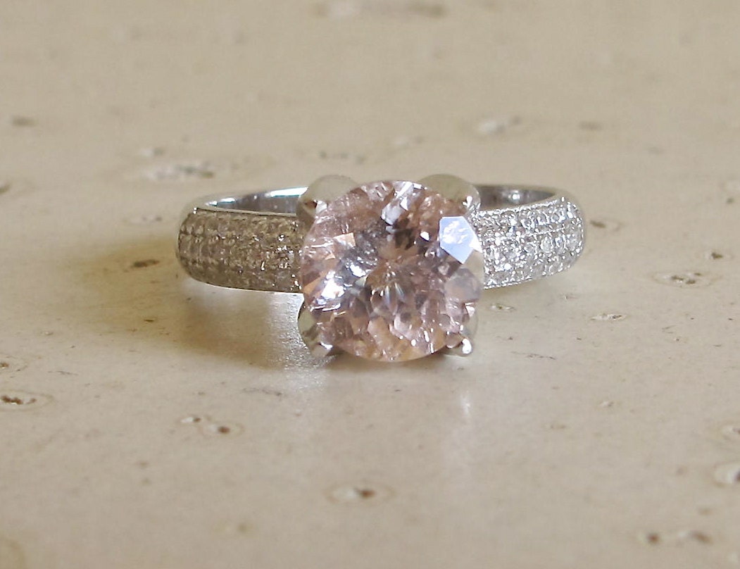 Large Solitaire Ring Promise Ring for Her by Belesas