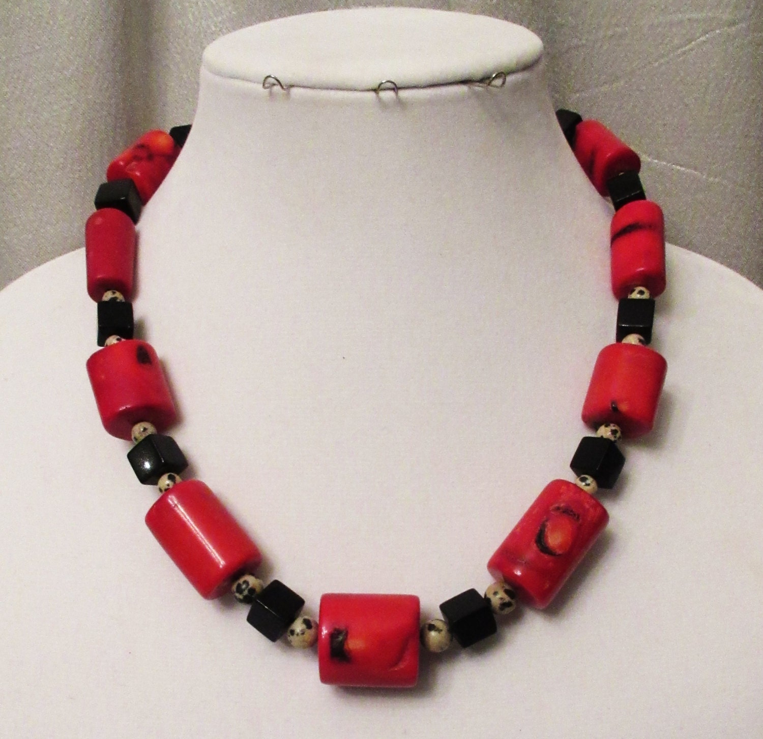 CIJ SALE Red Coral Jewelry, Red Coral Necklace, Coral Jewelry, Natural