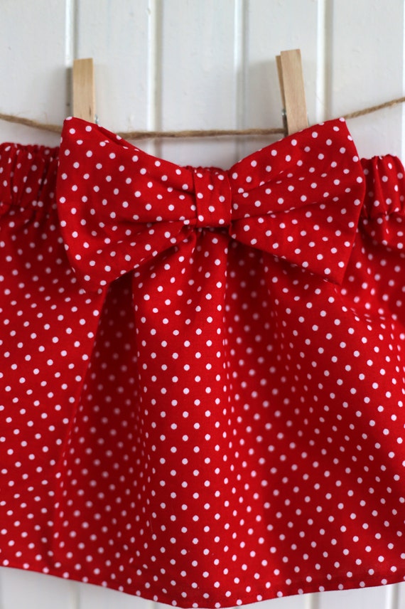 Red Polka Dot Skirt/ Baby Skirt / Polka Dot/ Red and White/