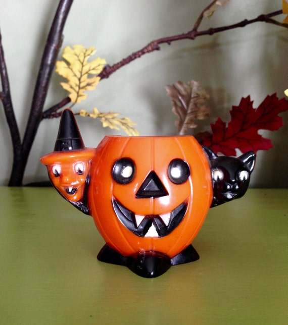 Vintage Halloween Rosbro/Tico Toys Atomic Orange Jack O