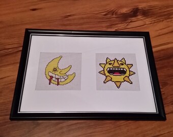 Soul Eater Sun and Moon Cross Stitch