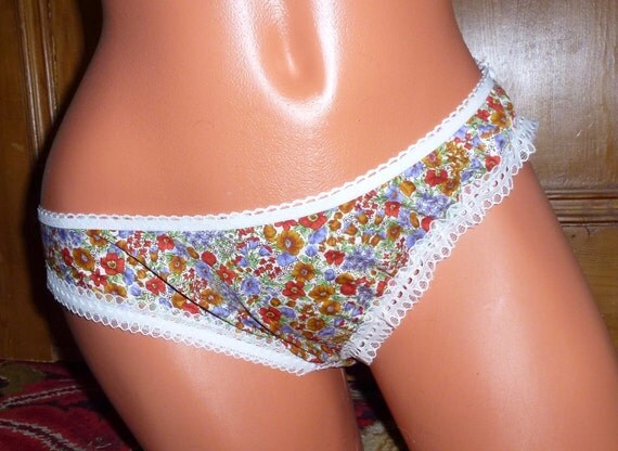 Feminine Cotton Closed Or Crotchless Lace Trimmed Panties