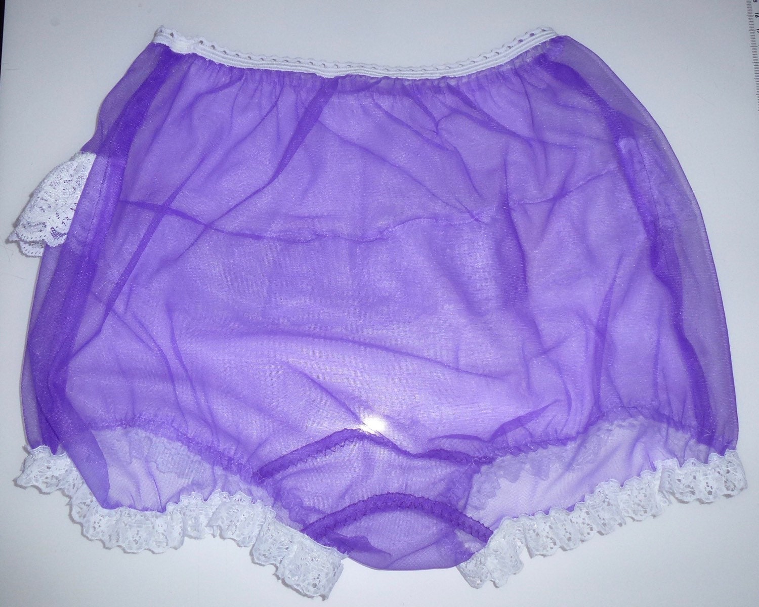 Sheer Nylon Rockabily Vintage Style Burlesque Panties Sissy