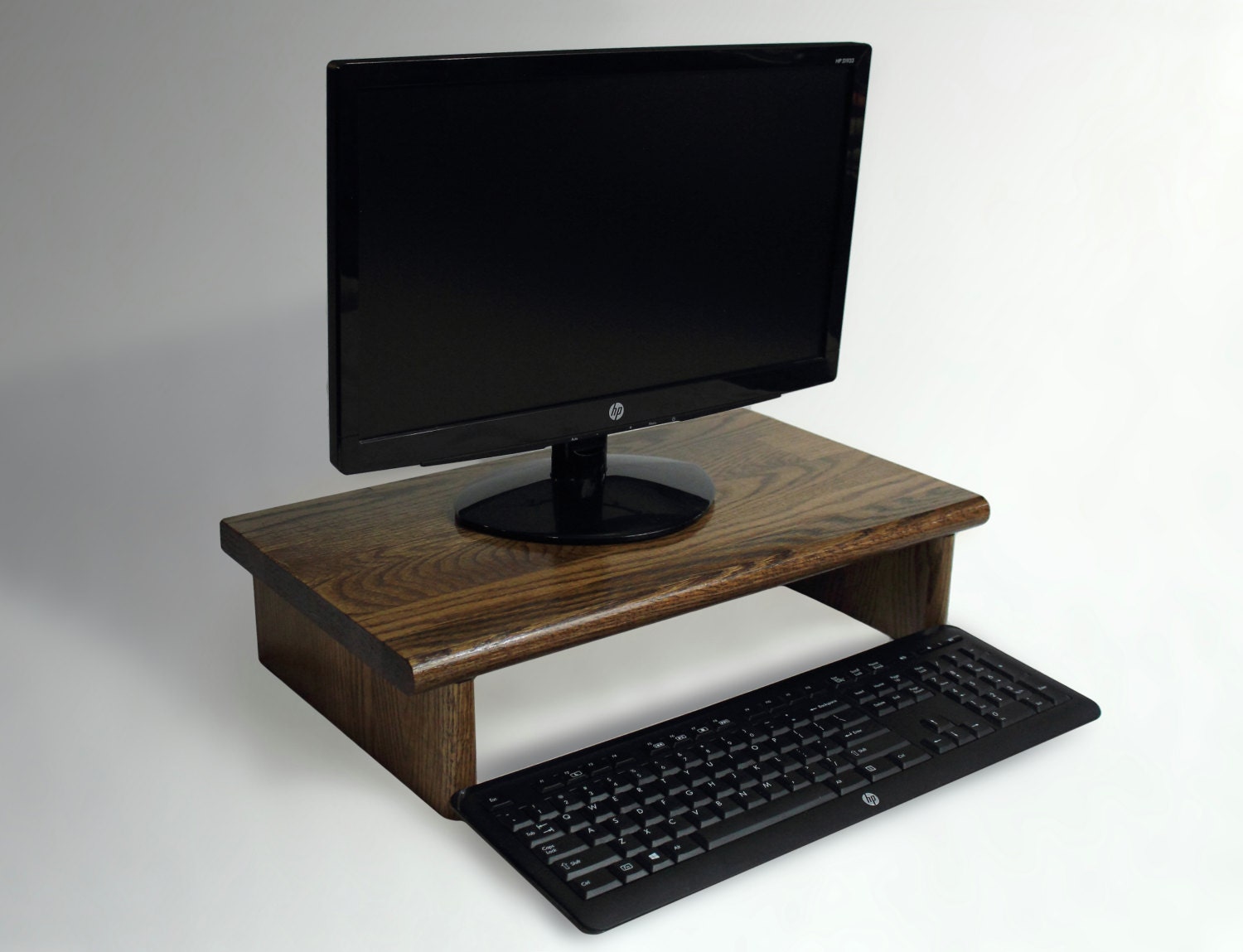 20 FreeShipUSA Monitor Stand Oak 1 Dark Walnut
