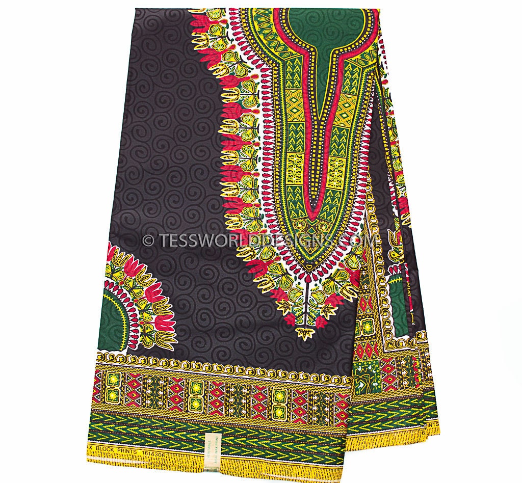 Dashiki Fabric/ African Fabrics Dark brown / Ankara fabric/