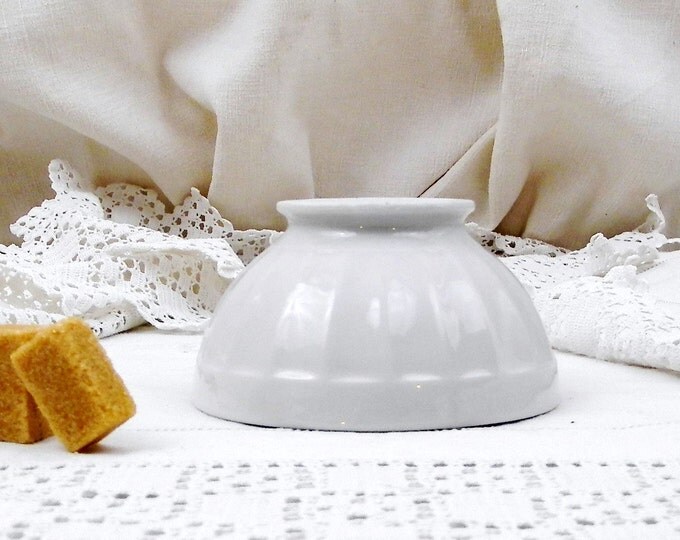 Small Vintage French Pure White Bone China Cafe au Lait Bowl, Coffee, Country Decor, Shabby, Chateau Chic, Coffee Bowl, Retro, Kitchen, Home