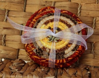 Harvest colored coiled coasters