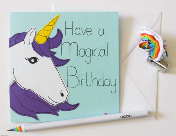 Inspirational 11 Handmade Unicorn Birthday Card