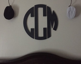 Wooden Monogram Wall Hanging wood monogram wall decor wooden monogram circular painted Wooden Monogram Wall Hanging wood monogram wall decor wooden monogram circular painted