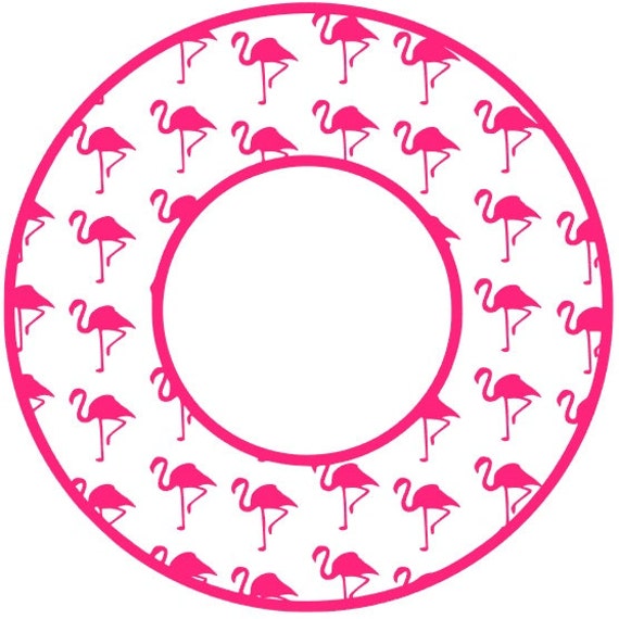 Download Flamingo Monogram Frame Cut File Set in Svg by TrendyTigerDesigns