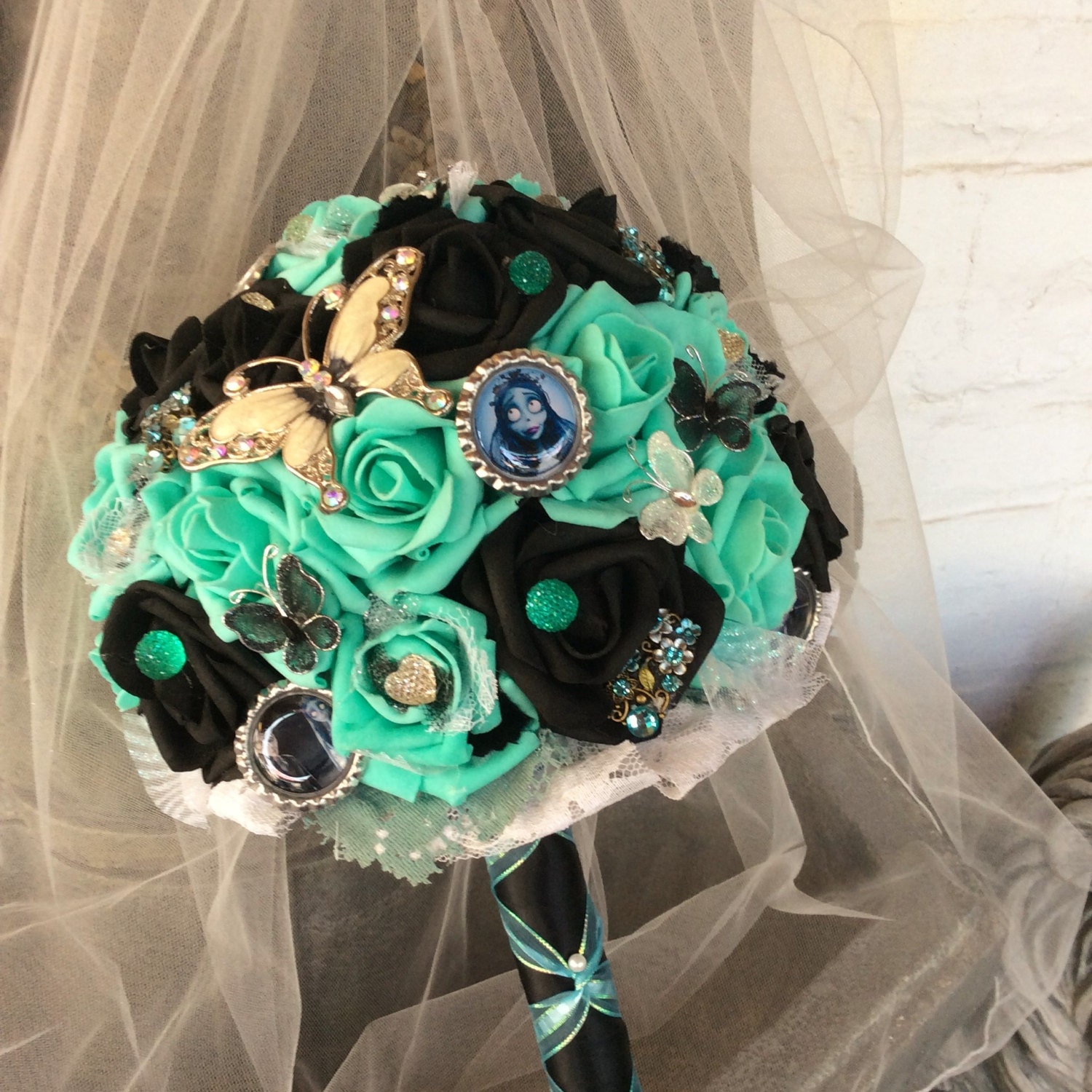 CORPSE BRIDE Wedding BouquetBridal by ModernWeddingTrends on Etsy