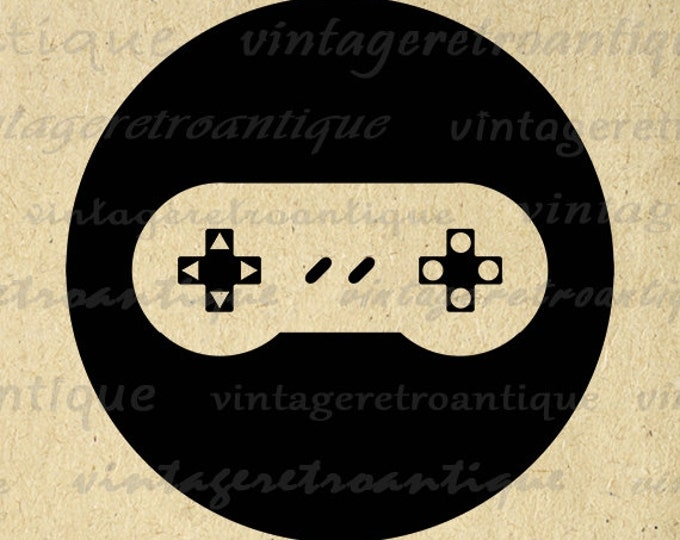Video Game Image Graphic Printable Digital Video Game Controller Download Vintage Clip Art Jpg Png Eps HQ 300dpi No.3994