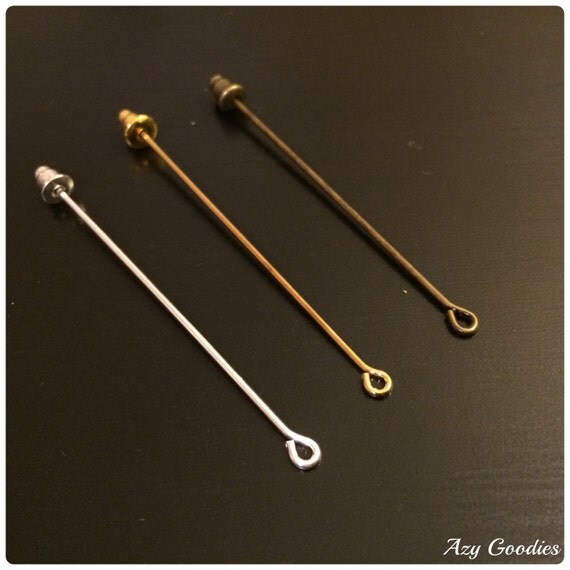 10 pcs 60 mm antique/ gold/ silver plated eye pins brooch