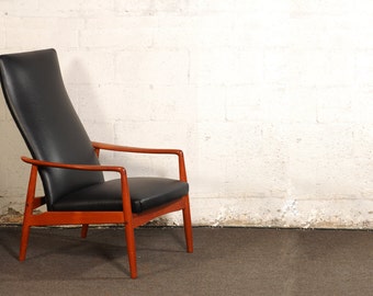 Mid Century Reclining Lounge Chair By Svend Langkilde for SL Mobler Denmark
