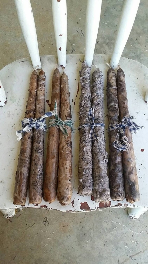 Items similar to primitive grubby tapers, grubby candle sticks, grubby