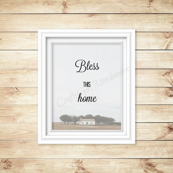 Printable Wall Art - Bless This Home - Home Decor - Instant Download