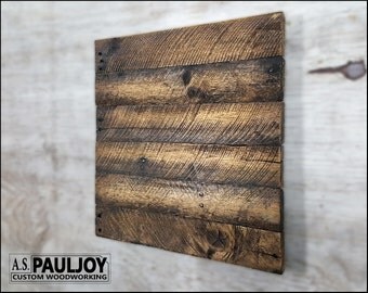Food Photography Background, Surface or Prop Rustic Wooden Panel with Natural Patina. Blank Recycled Pallet Sign. Wedding Decoration