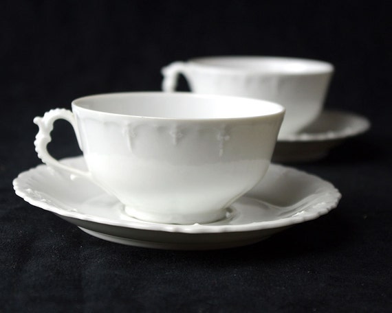 Antique MZ Austria Cup and Saucer 2 Sets by TheRealmCollectibles